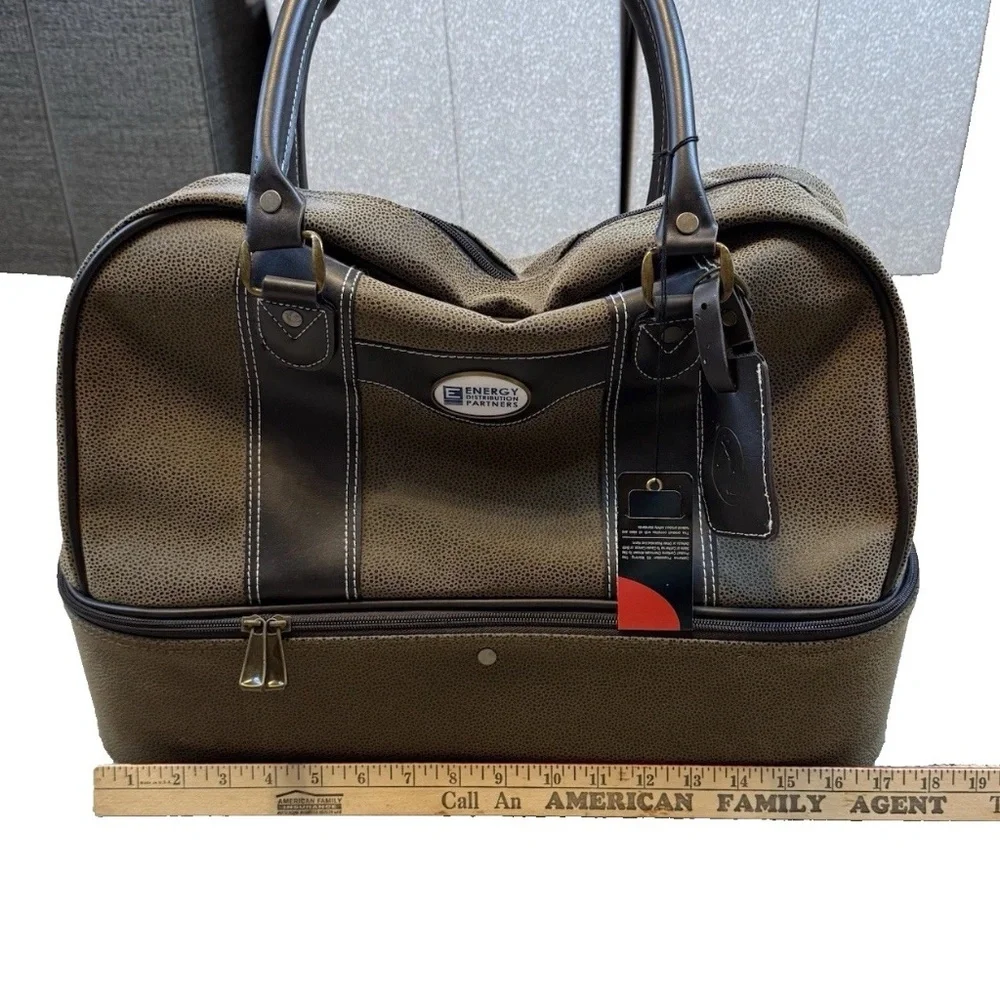 Sovrano Double Decker Golf Duffle Bag Brown Shoe Compartment KG4000 NWT